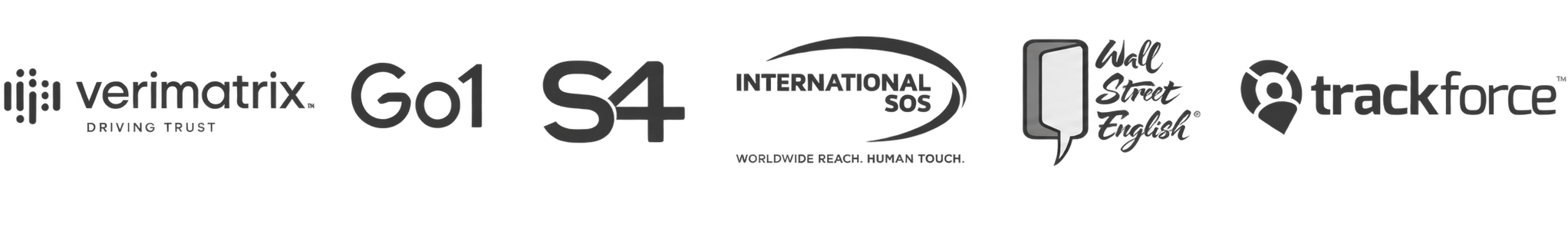 Verimatrix, Go1, S4, International SOS, Wall Street English, and Trackforce